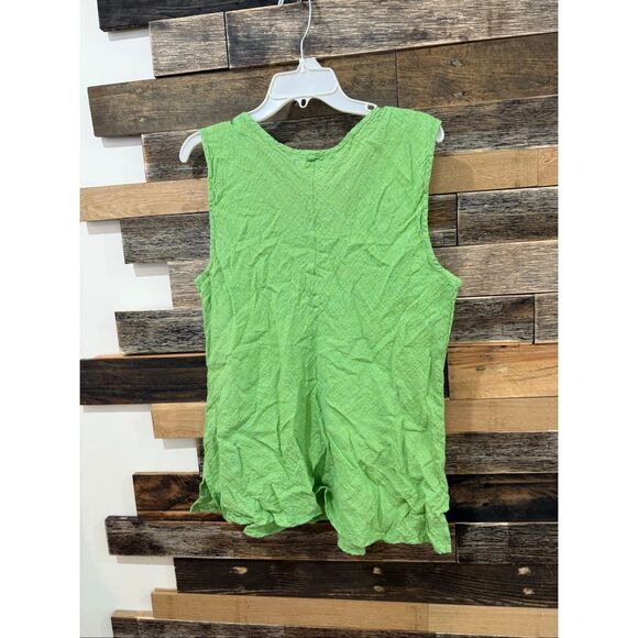 Flax linen sleeveless striped top sz Medium - Picture 3 of 9